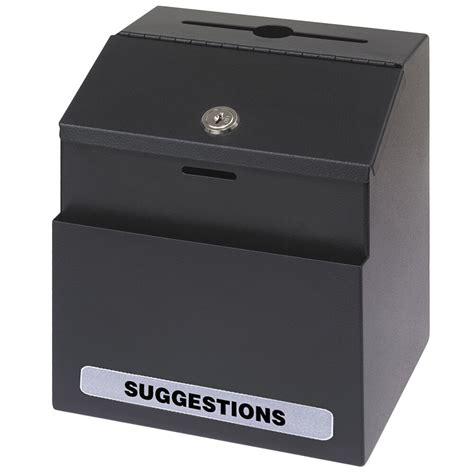 lockable metal suggestion box|large suggestion box with lock.